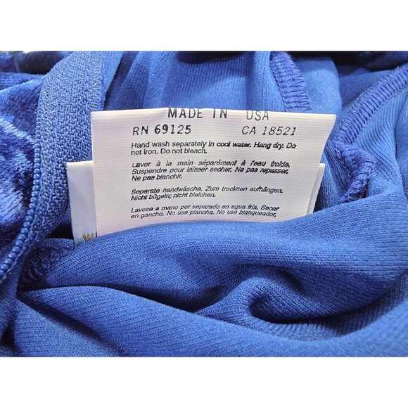 Gilda Marx VTG High Neck Skirted Velvet Royal Blue Dance Leotard Adult XS (Y/J) - Picture 14 of 16